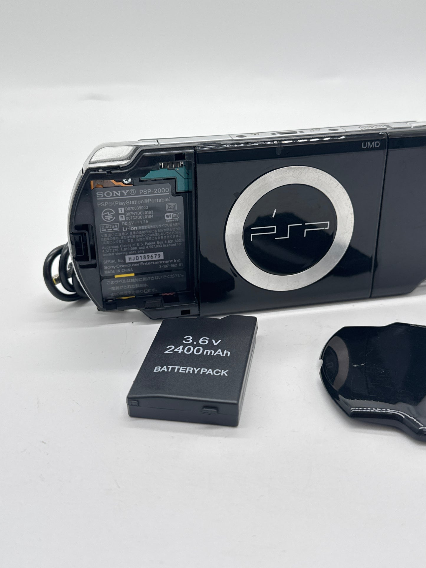 Sony PSP-2000 Piano Black Console #80 w/ Charger & 2400mAh Battery
