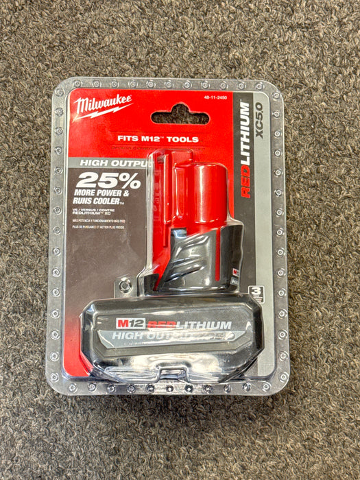 Milwaukee 48-11-2450 12V Volt Lithium-Ion High Output 5Ah Battery - New