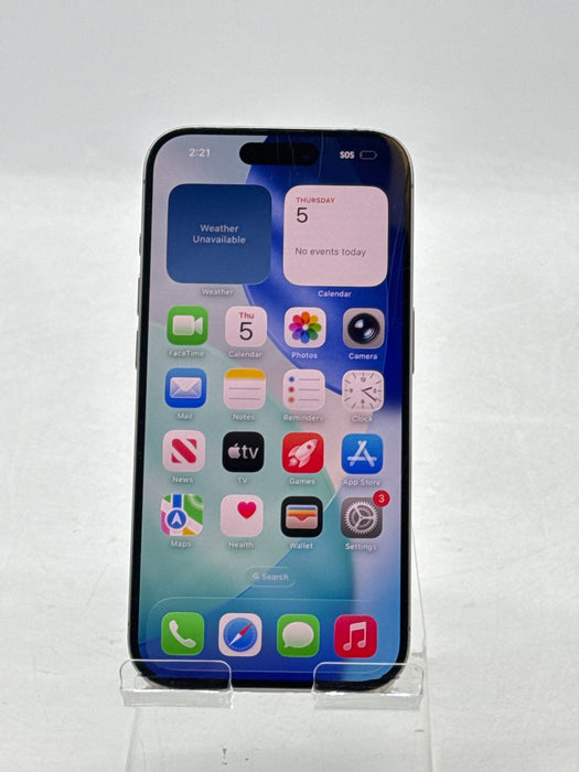 T-Mobile Apple iPhone 15 Pro A2848 128GB Natural Titanium - Cracked Screen & Back