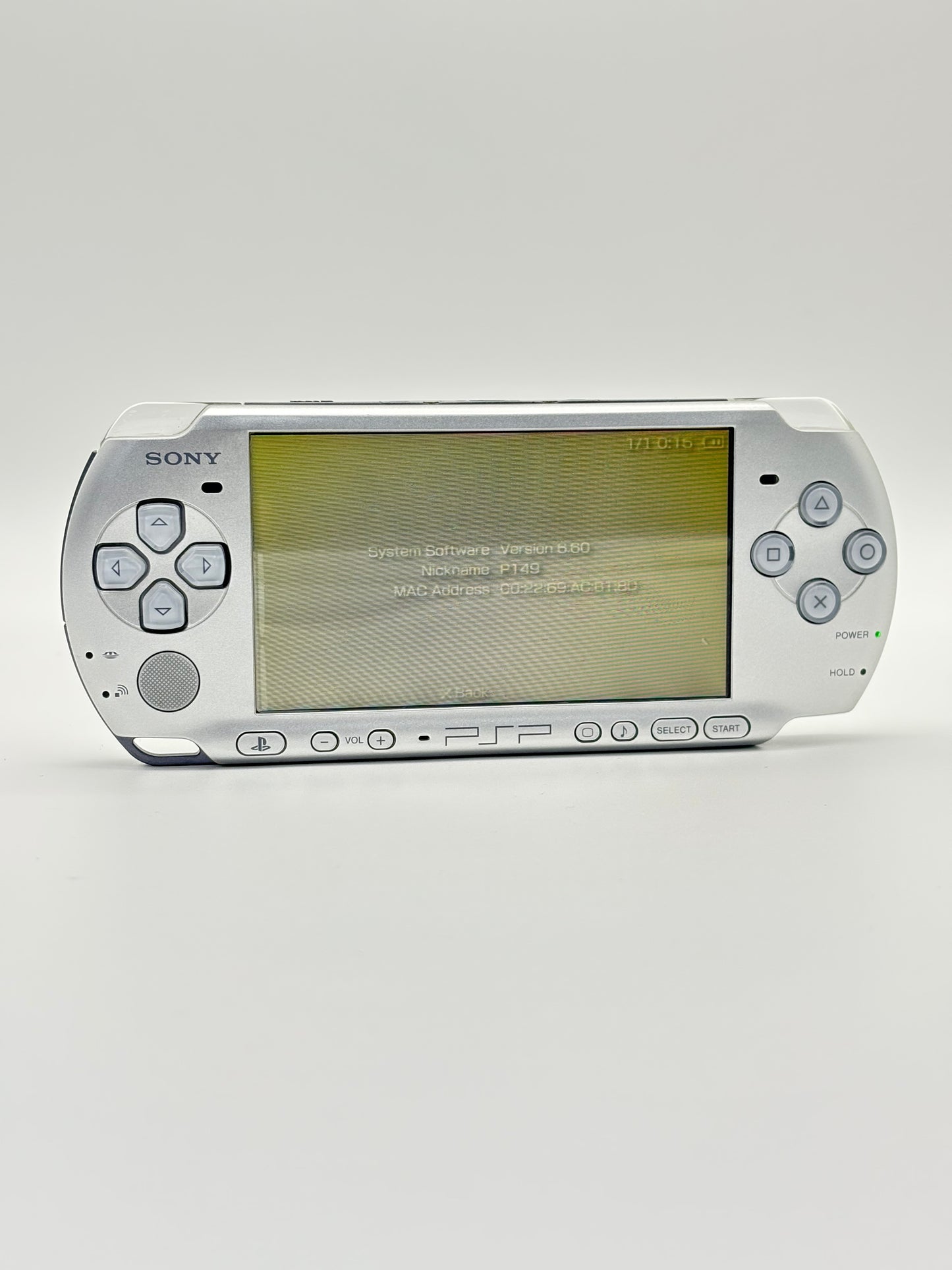 Sony PSP-3000 Silver Console #206 w/1200 mAh Battery