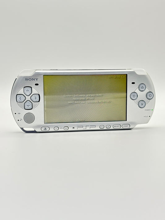 Sony PSP-3000 Silver Console #206 w/1200 mAh Battery