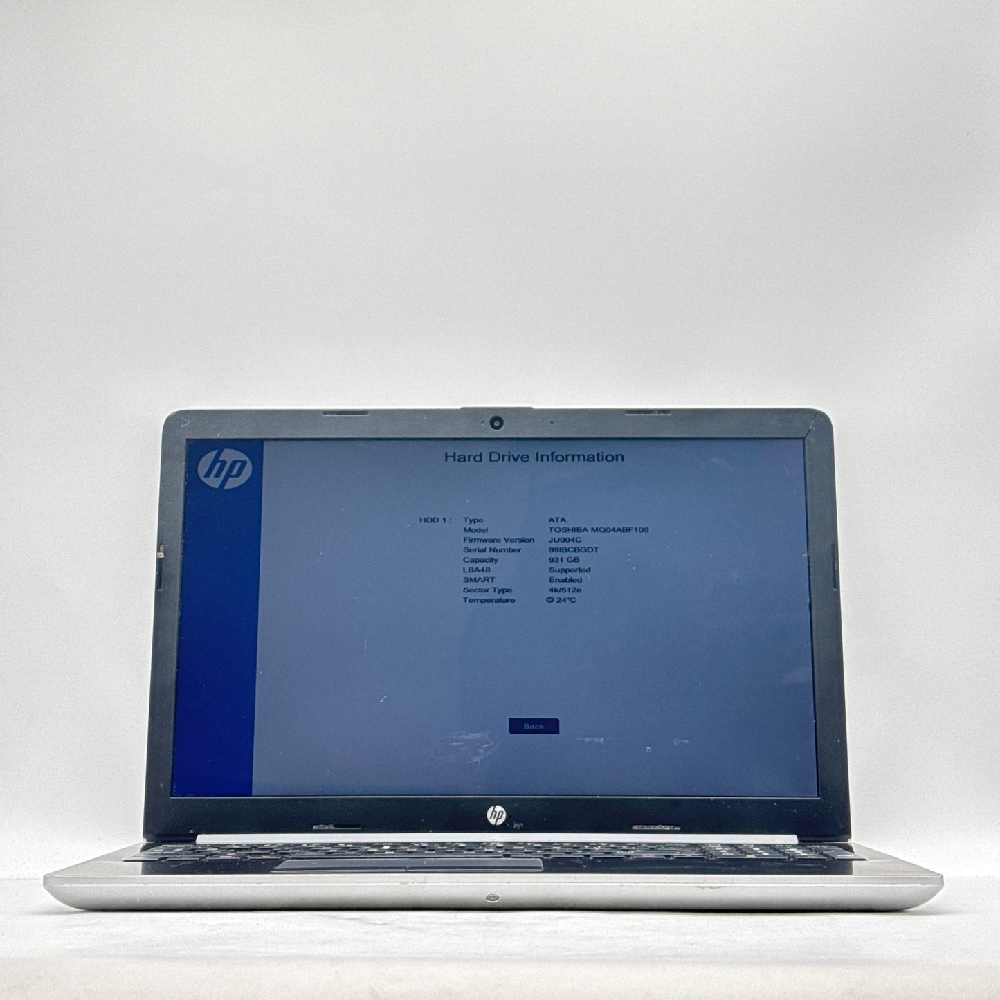 HP 15-db0031nr 15-inch AMD A9 4GB RAM 1TB Silver NO OS MISSING KEYS READ
