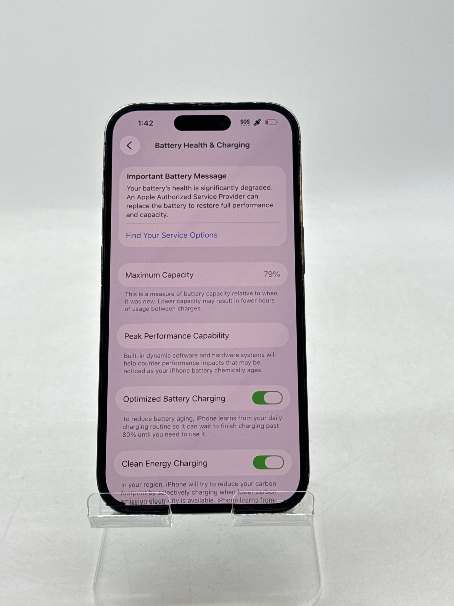 Unlocked Apple iPhone 14 Pro A2650 128GB Space Black - Bad Charging Port Read!