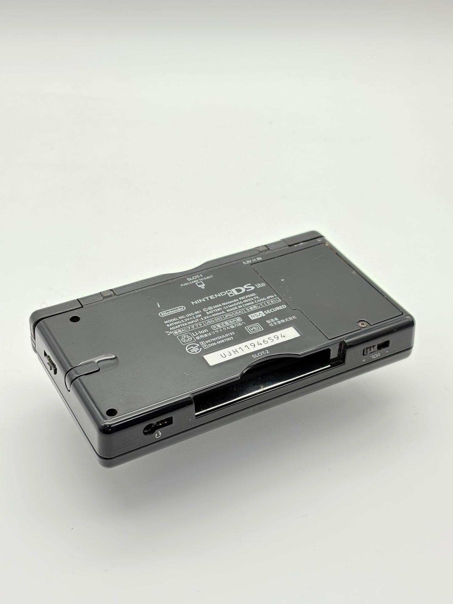 Nintendo DS Lite USG-001 Black Console UNTESTED AS IS #314