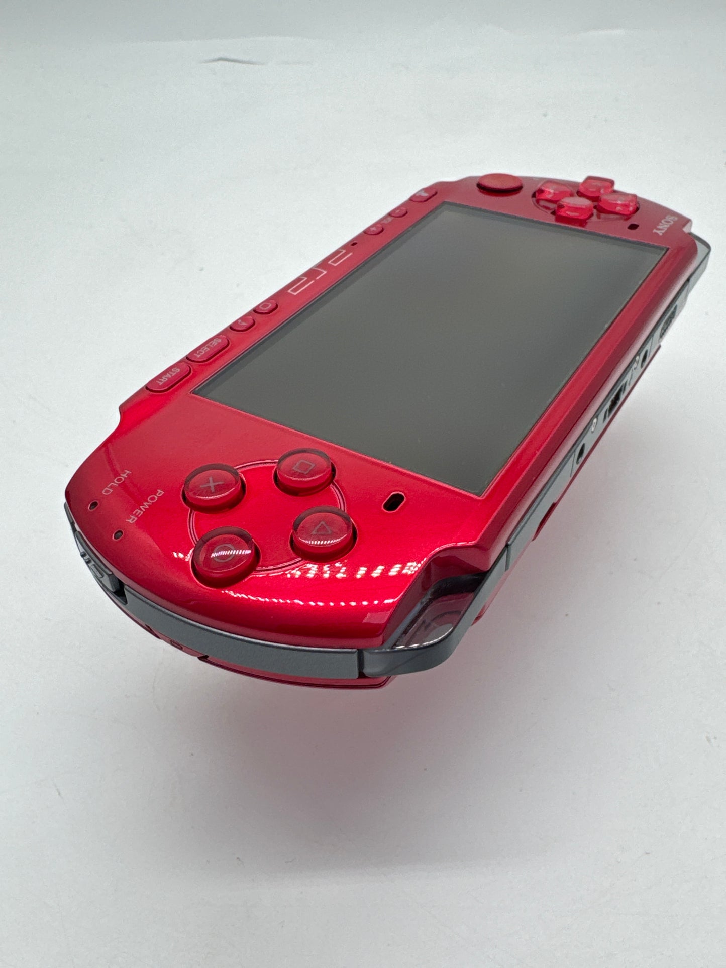 Sony PSP-3000 Red Console #64 w/ 2400mAh Battery No Charger