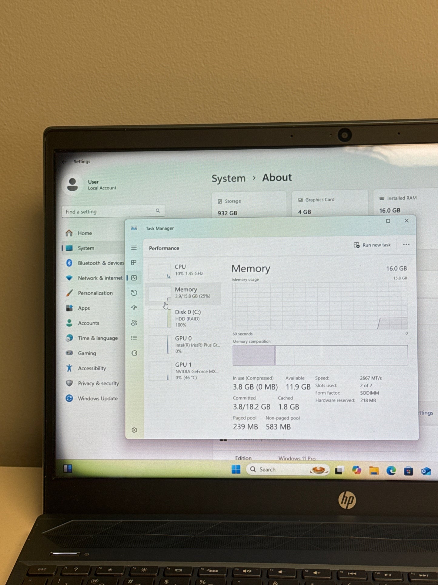 HP Pavilion Laptop 15-cs3073cl 15.6" Core i7-1065G7 16GB RAM 1TB HDD Bad Display