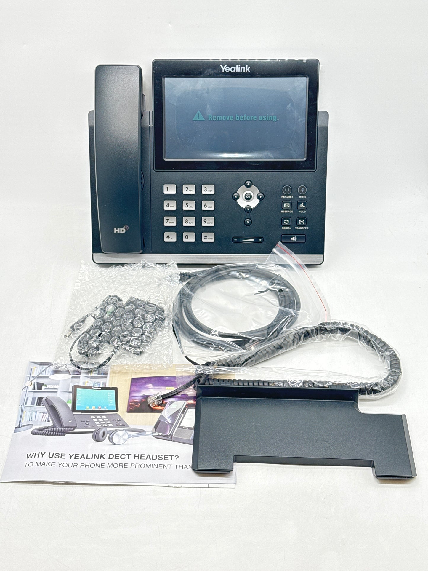 Yealink SIP-T48U Corded IP Phone w/ 7" Touch Screen, Classic Grey