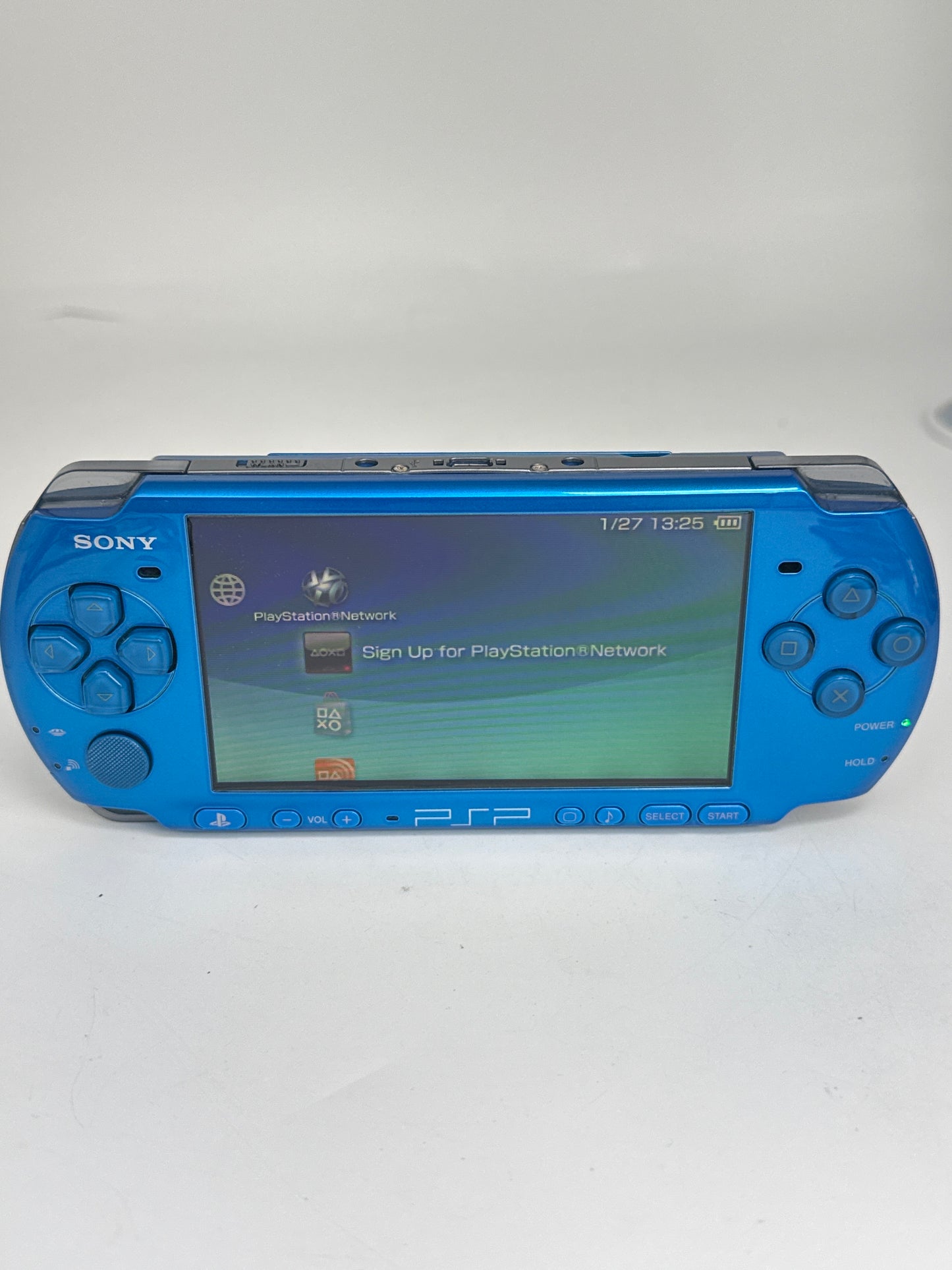 Sony PSP-3000 Blue Console #291 w/ 2400mAh Battery No Charger NOISY DISC DRIVE