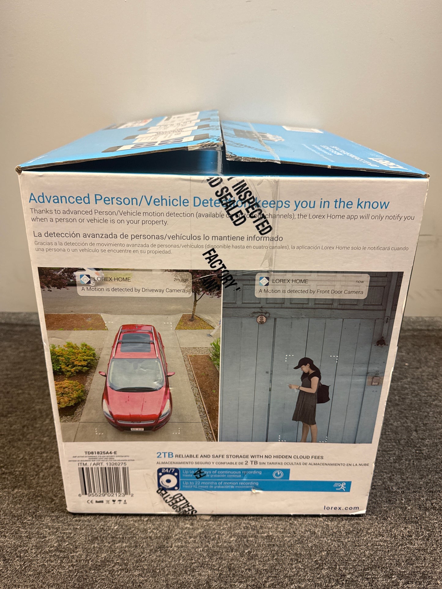 Lorex TD81825A4-E 8-Channel 2TB DVR 4-4k Bullet Camera Security System - New Open Box