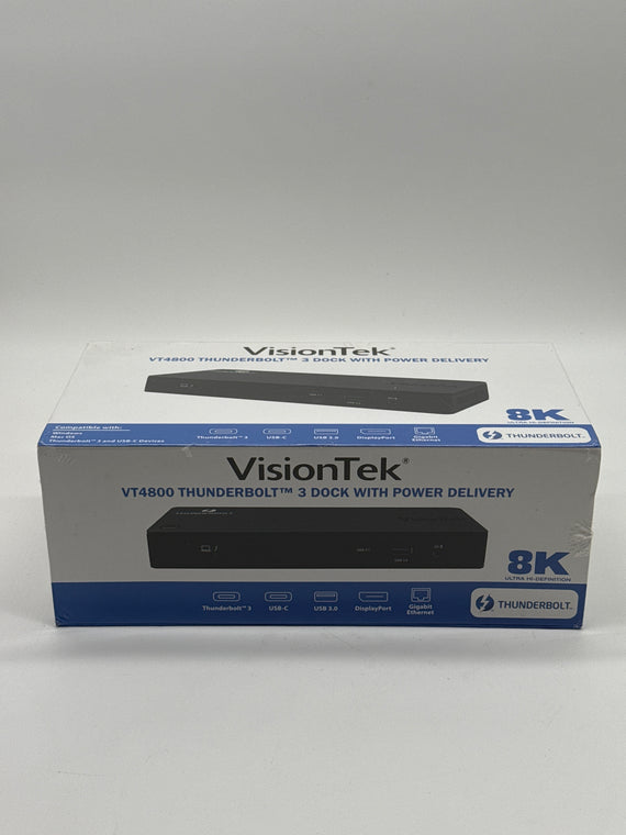 VisionTek VT4800 Thunderbolt 3 USB-C Docking Station Power Delivery New In Box