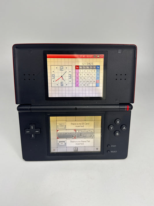 Nintendo DS Lite USG-001 Red Black Handheld Video Game Console Only AS IS