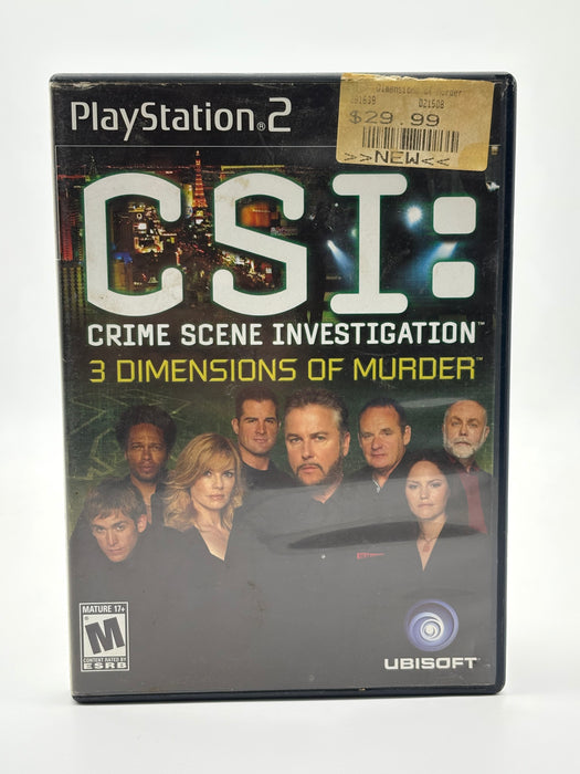 CSI: 3 Dimensions of Murder – PlayStation 2 PS2