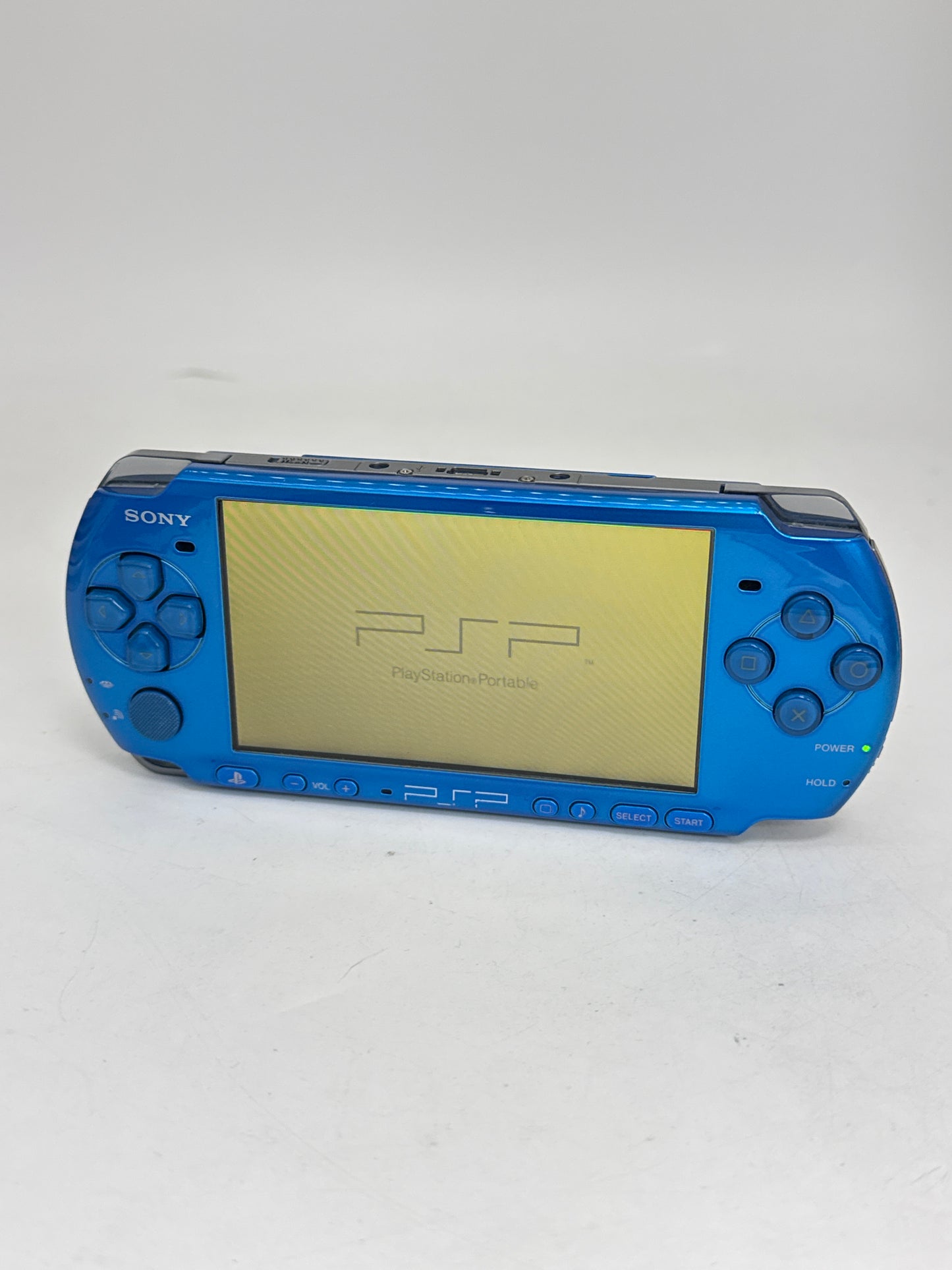 Sony PlayStation Portable PSP-3000 Blue Console #377 - Yellowed Display AS IS
