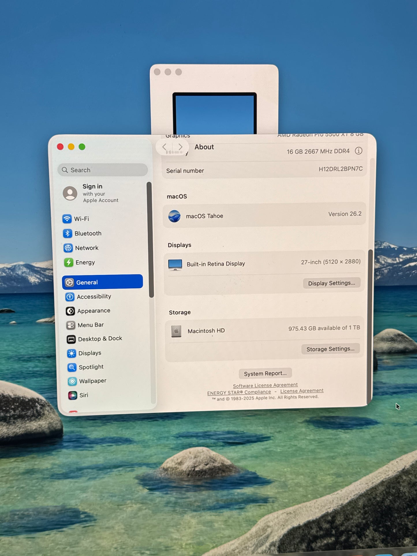 2020 Apple iMac 27" Retina 5K A2115 Core i7 3.8GHz 16GB RAM 1TB SSD - Cracked Screen