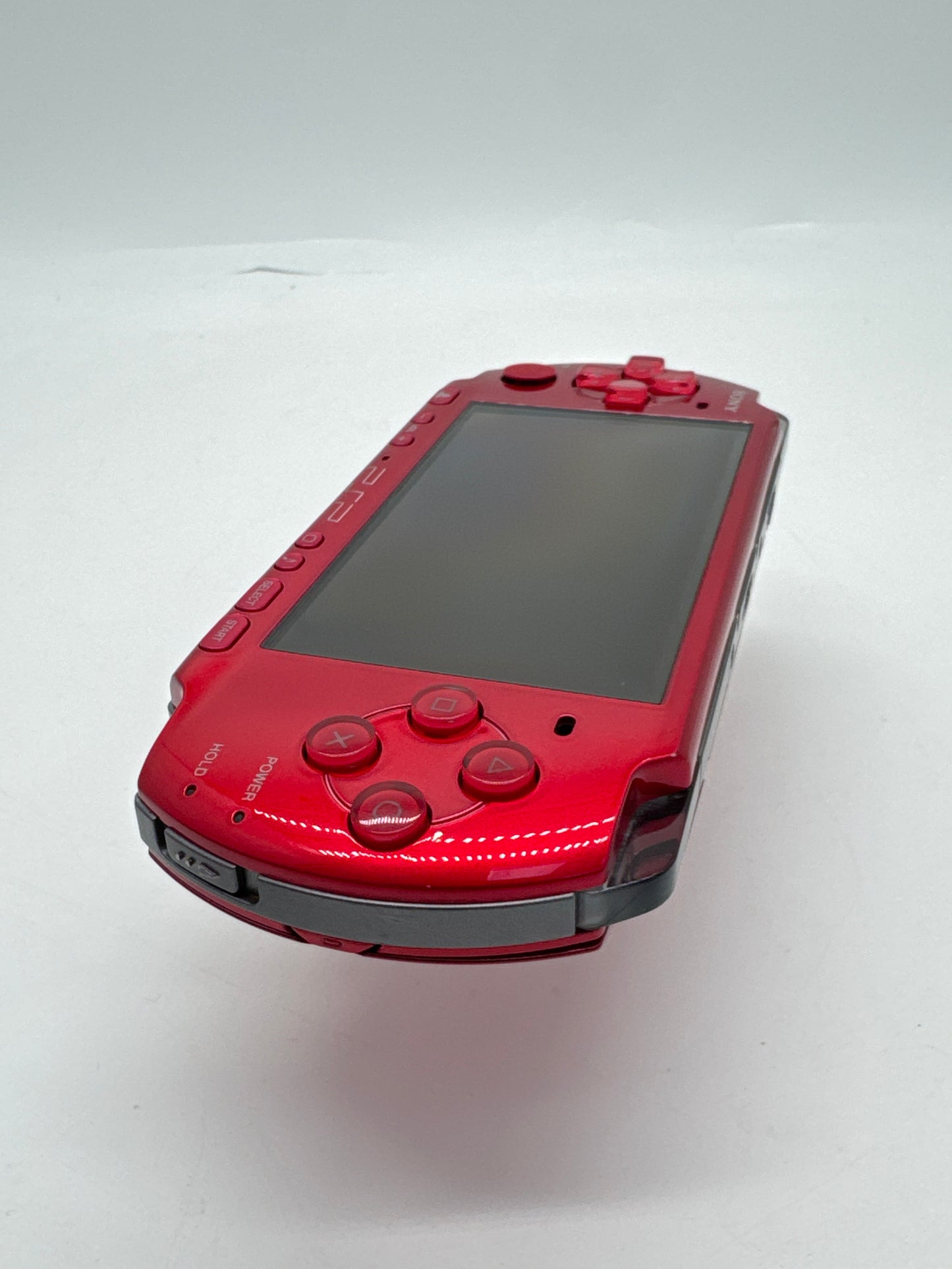Sony PSP-3000 Red Console #437 w/ 2400mAh Battery Faulty UMD AS IS