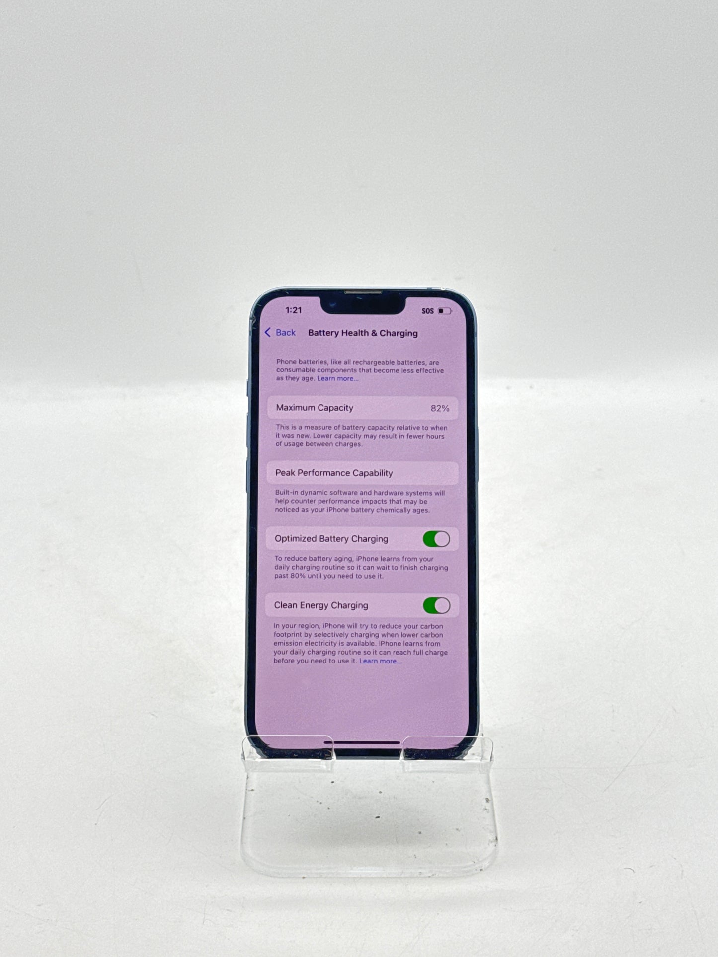 Unlocked Apple iPhone 14 A2649 128GB Blue  - BH 82% !Read