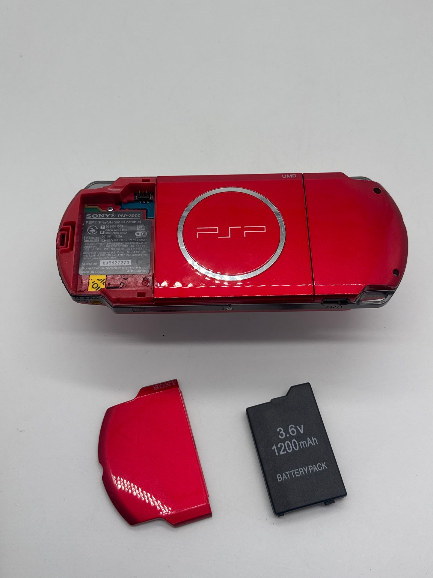Sony PSP-3000 Red Console #440 w/ 1200mAh Battery
