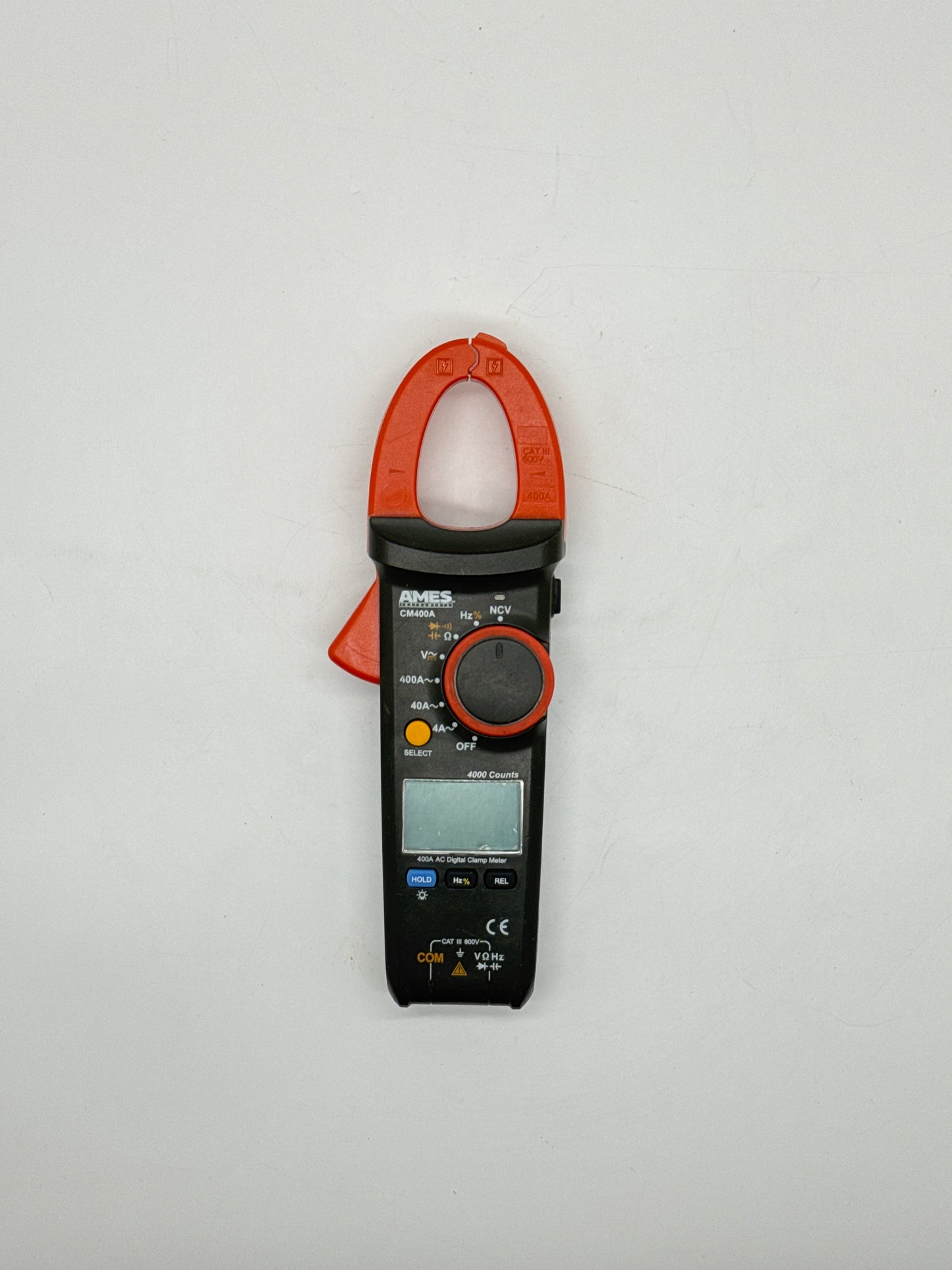 Ames CM400A AC Clamp Meter Cat iii 600V With Case, Leads, And Manual - Used