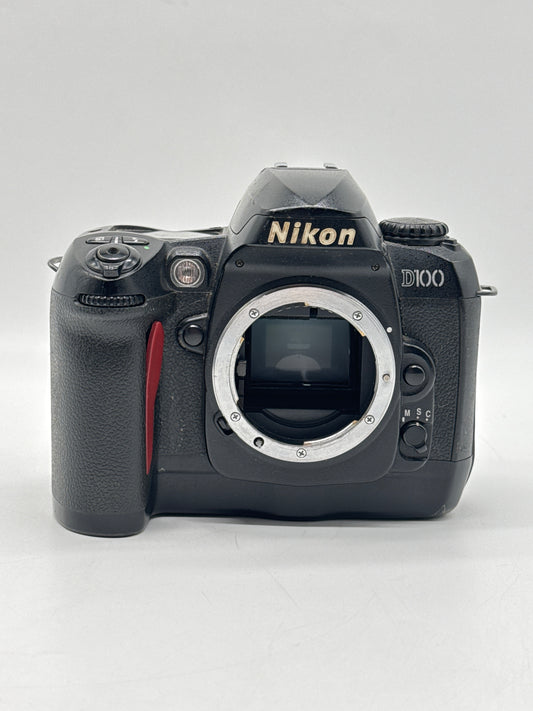 Nikon D100 6.1 MP Digital SLR Camera Black Body Only Functional with Missing Button