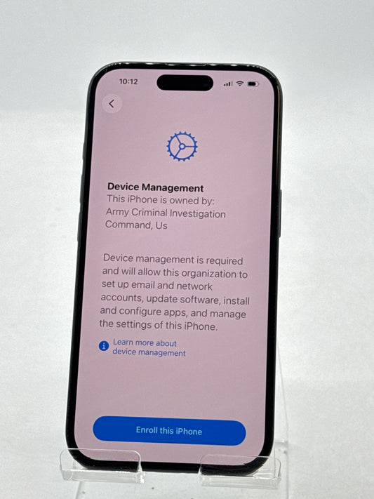 AT&T Apple iPhone 16 A3081 128GB Black - Remotely Managed