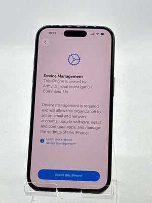 AT&T Apple iPhone 16 A3081 128GB Black - Remotely Managed