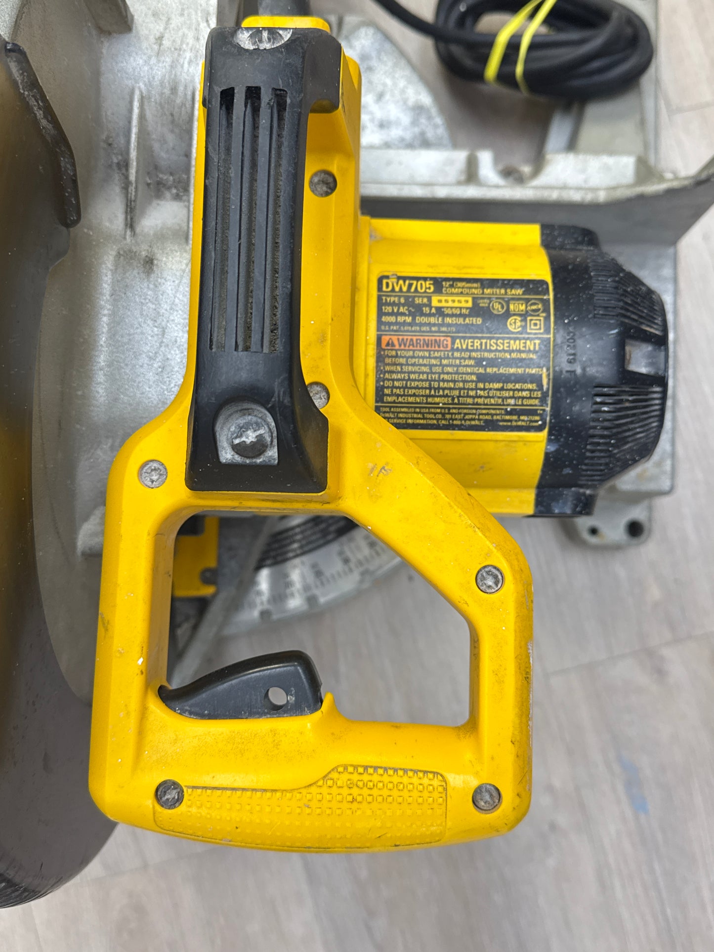 DeWalt DW705 12" Heavy Duty Compound Miter Saw