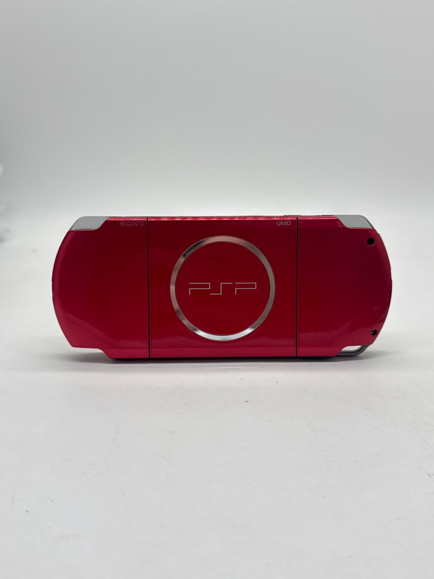 Sony PlayStation Portable PSP-3000 Red Console Only #335 Bad UMD No Battery AS IS