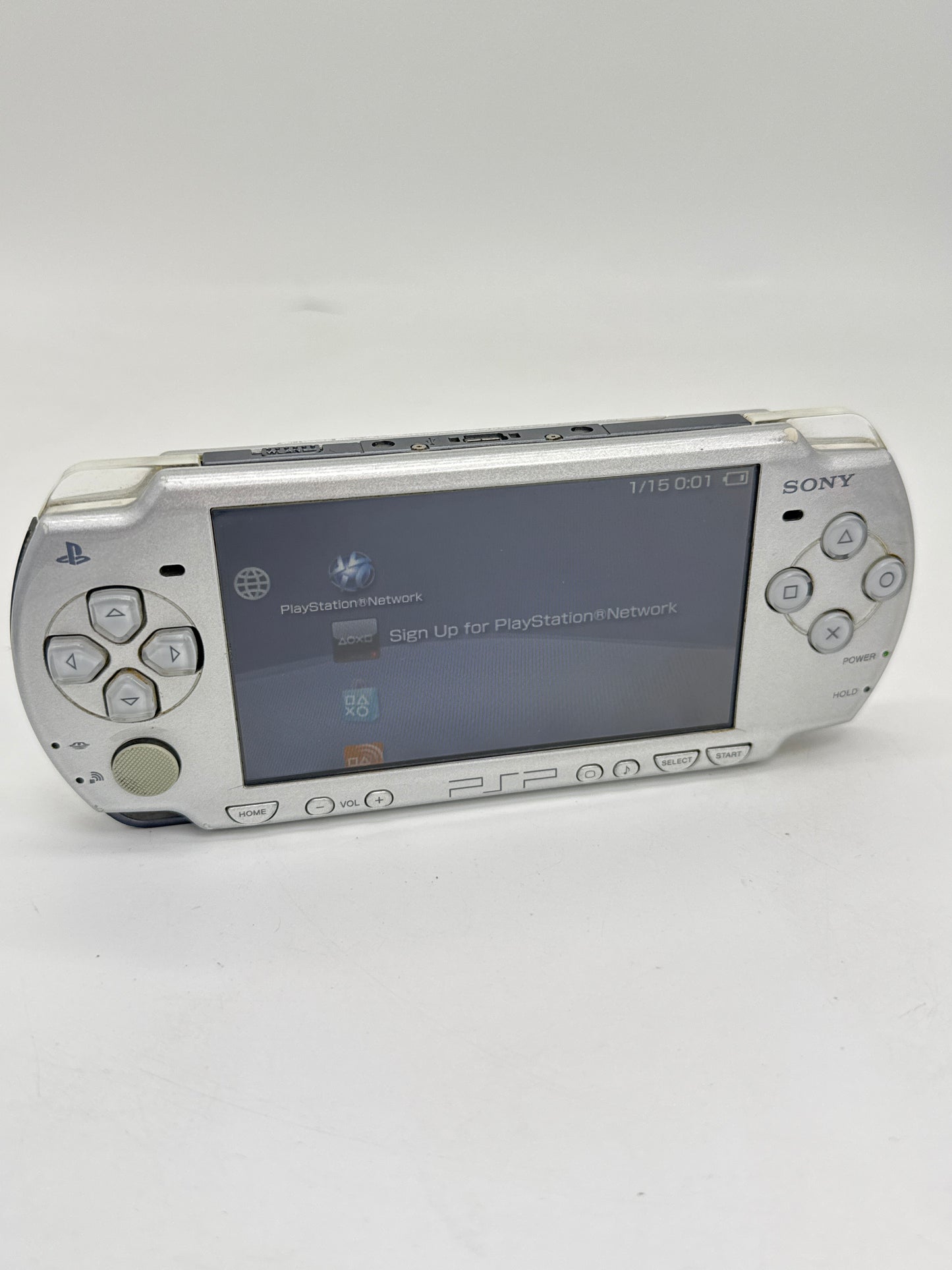 Sony PSP-2000 Silver Console #85 w/2400mAh Battery & No Charger