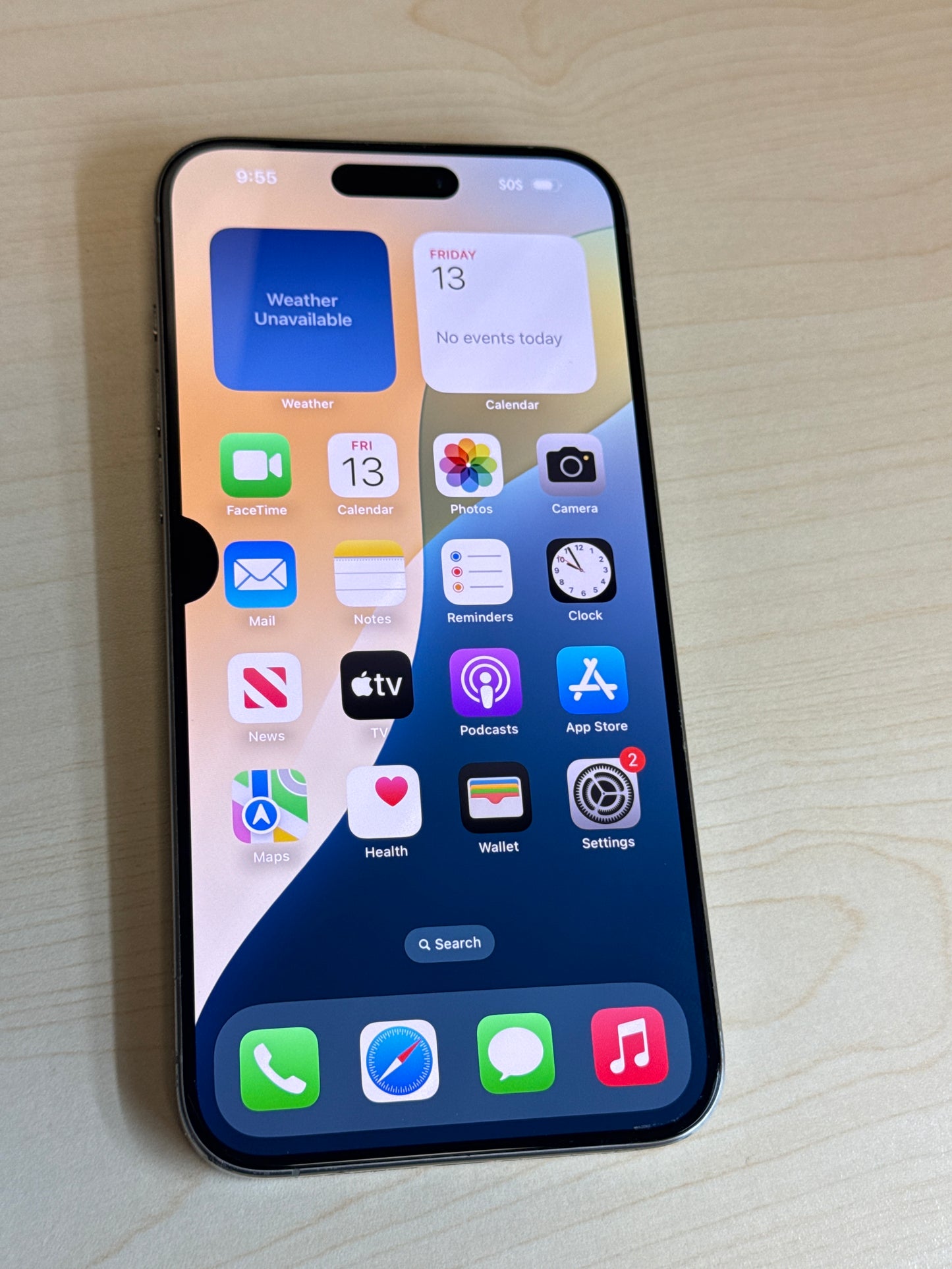 Unlocked Apple iPhone 15 Pro Max A2849 1TB Natural Titanium - Cracked Read!