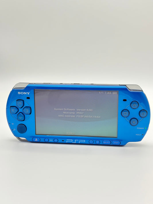 Sony PSP-3000 Vibrant Blue Console #212 w/1200 mAh Battery