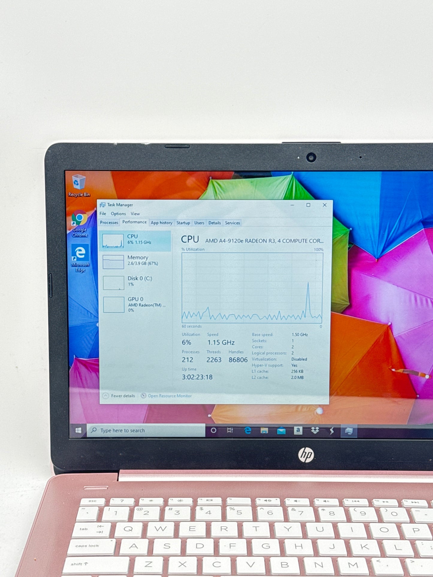 HP Pink Laptop 14" Stream Laptop HP Model DS0040nr Notebook Computer