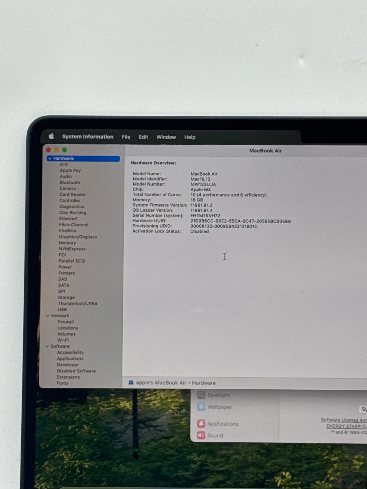 2025 Apple MacBook Air 13.6" A3240 M4 10C-CPU 10C-GPU 16GB RAM 512GB SSD 12 Cycle