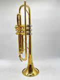 Brass Trumpet USA Student Horn w/ Case READ Cosmetic Wear Parts Repair image 2