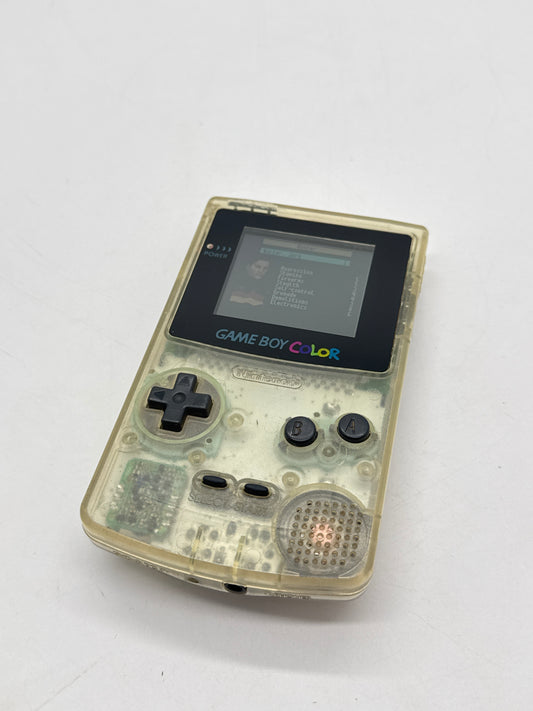 Nintendo Game Boy Color CGB-001 Clear Console #18 Faulty Volume - Buttons Hard to Press