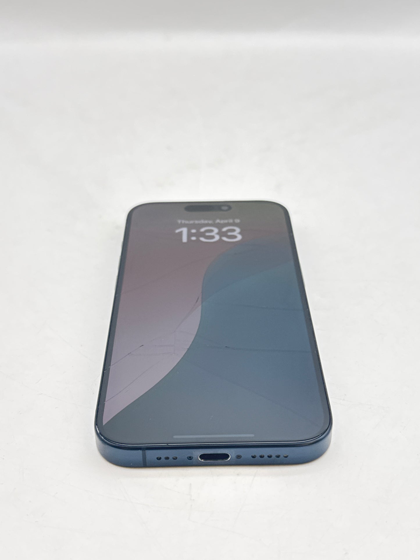 AT&T Apple iPhone 15 Pro A2848 256GB Blue Titanium 88% Battery - Cracked Screen