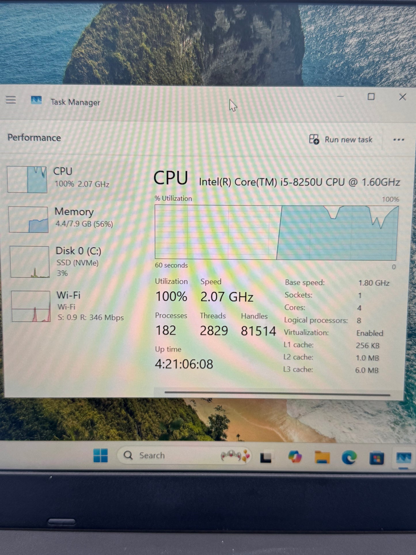 Lenovo ThinkPad L580 Intel i5-8250U 8GB RAM 256GB SSD Laptop #2 READ