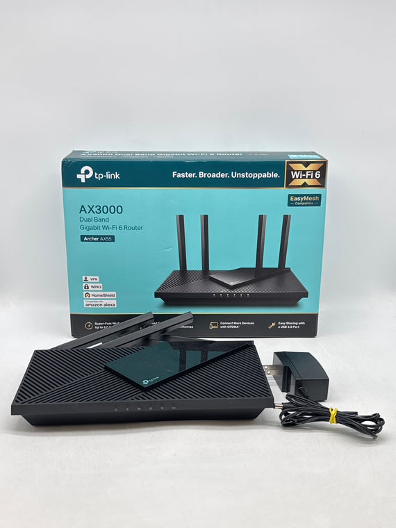 TP-Link AX3000 Dual-Band Gigabit Wi-Fi 6 Router - Archer AX55