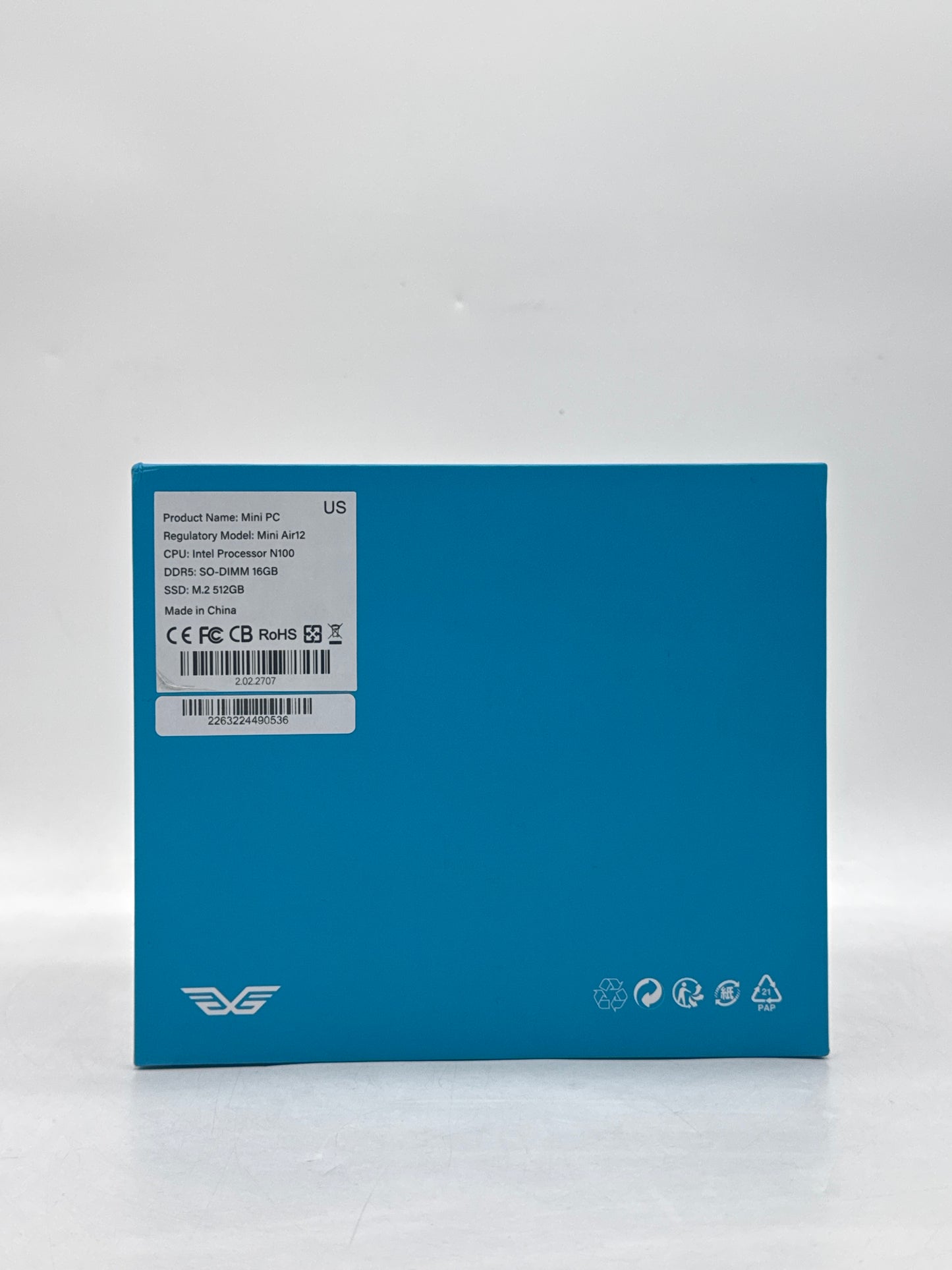 GEEKOM Air12 Mini PC Intel Processor N100 16GB RAM DDR5 512GB SSD - New in Box