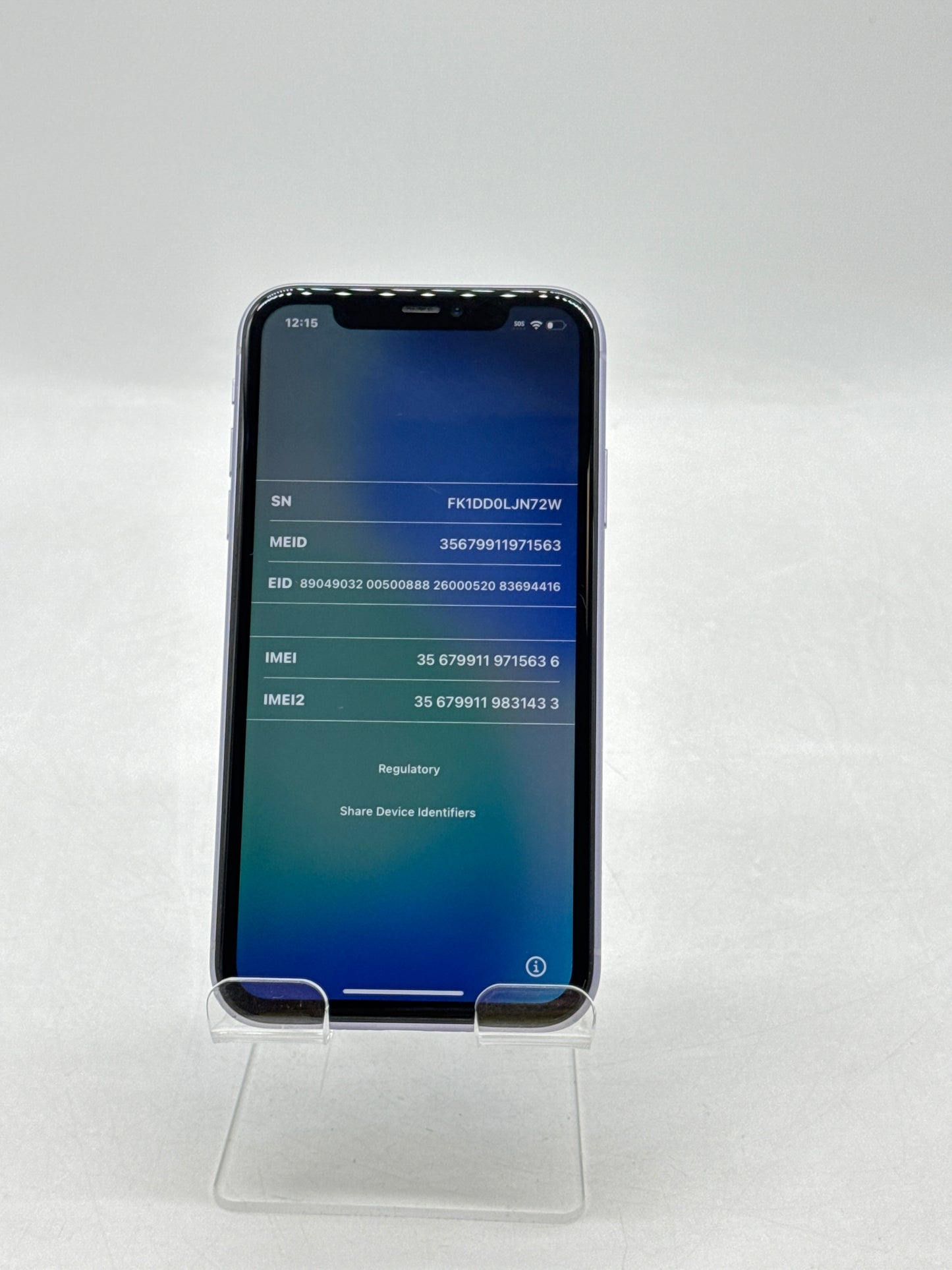 Unlocked Apple iPhone 11 A2111 128GB Purple - Remotely Managed Read!