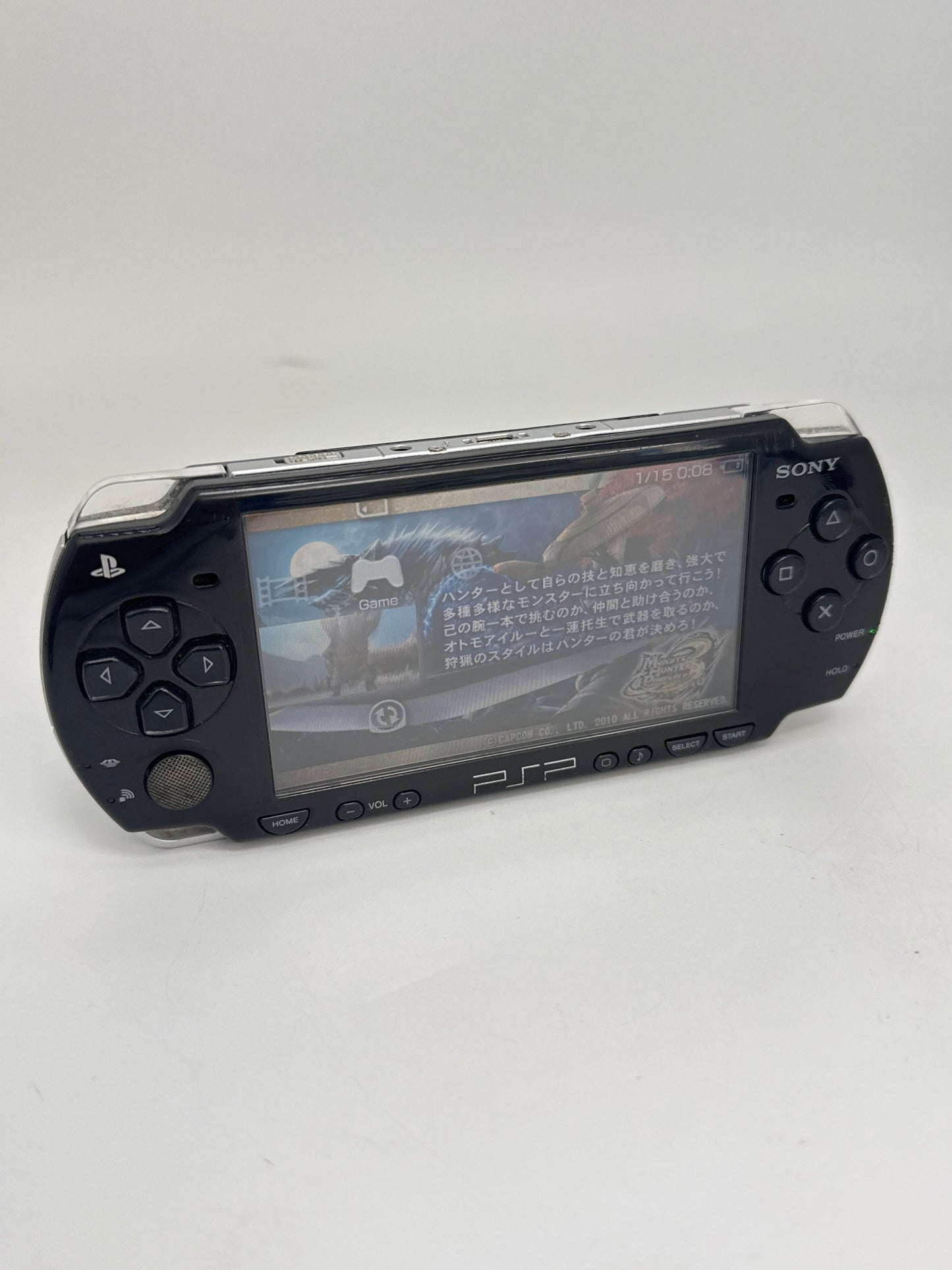 Sony PSP-2000 Piano Black Console #80 w/1200mAh Battery & No Charger