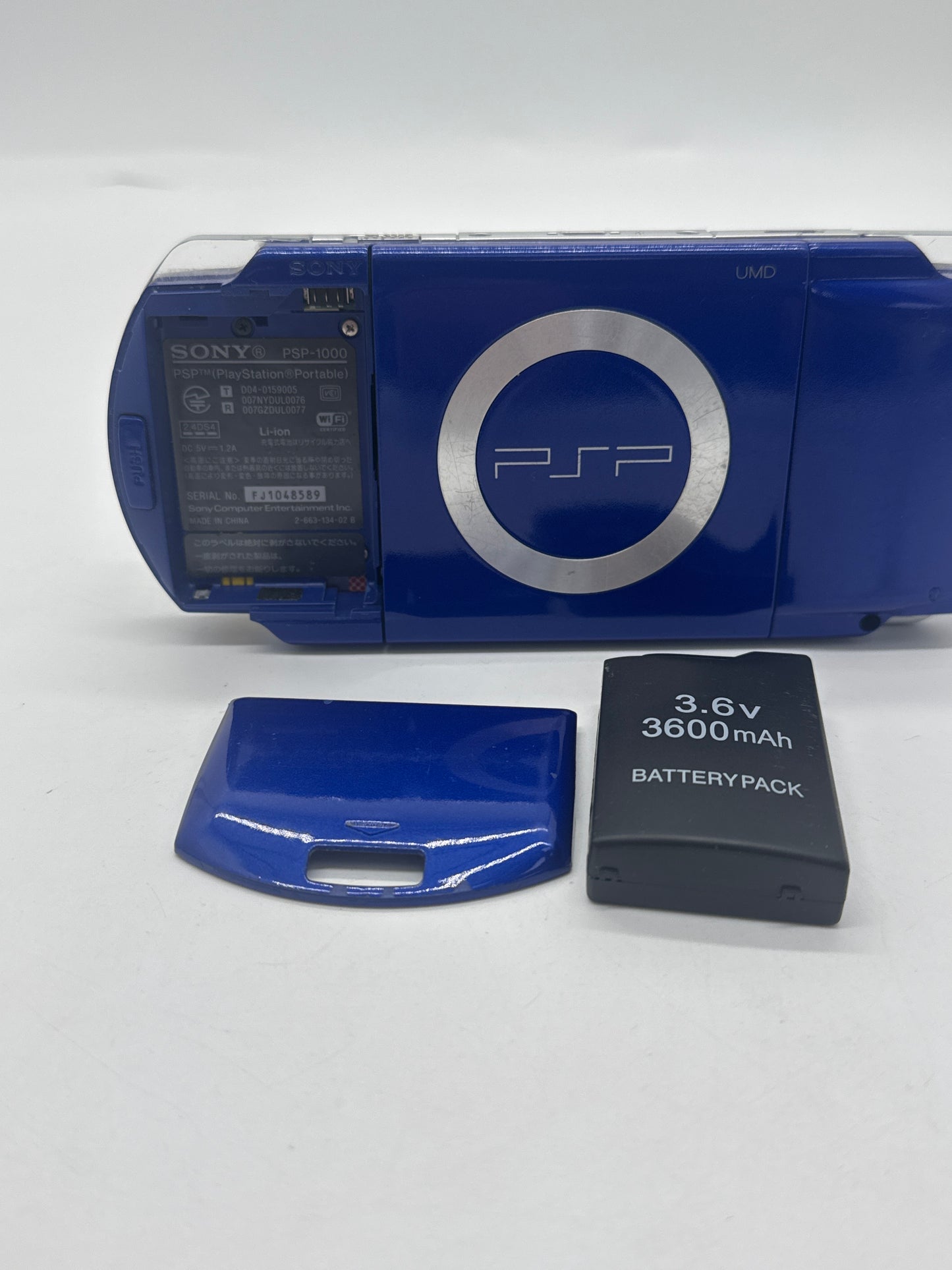 Sony PSP-1000 Metallic Blue Console w/ 3600mAh Battery #94 BROKEN NO IMAGE AS IS