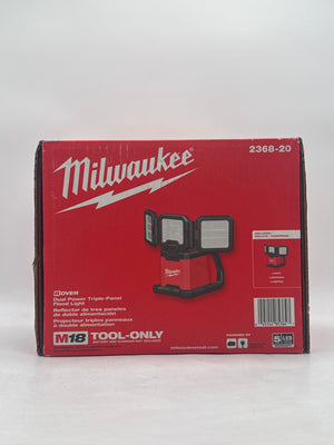 New Milwaukee 2368-20 LED Light Dual Power Rover 3 Heads 4500 Lumens M18 18 Volt