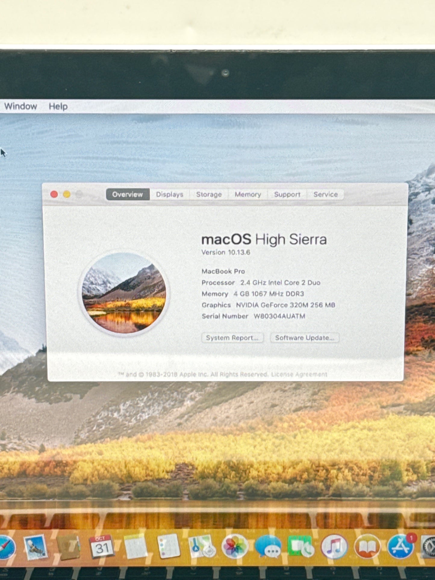 2009 Apple MacBook Pro 13.3" A1278 Intel Core 2 Duo 4GB RAM 250GB HDD