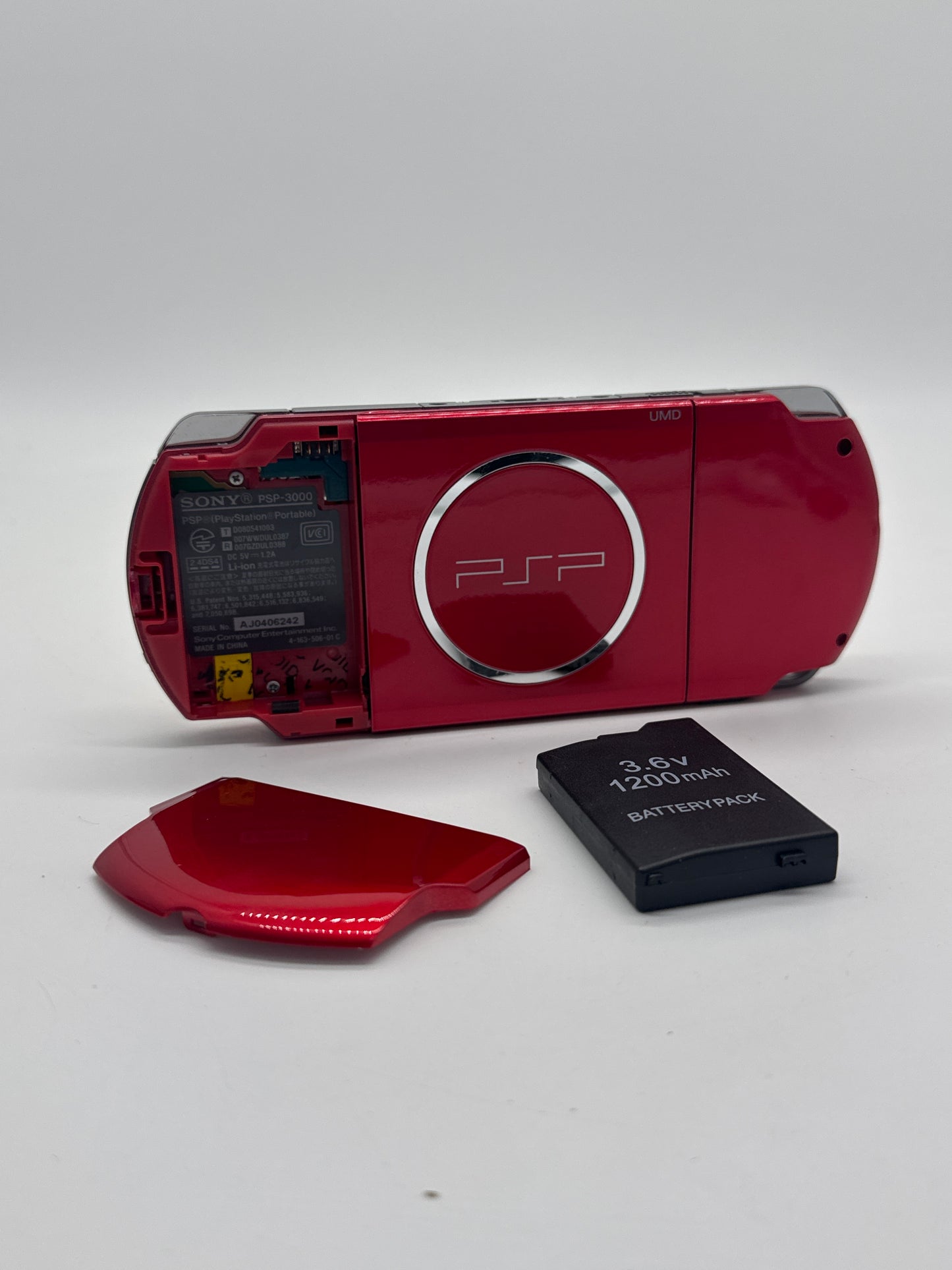 Sony PSP-3000 Red Console #439 w/ 1200mAh Battery