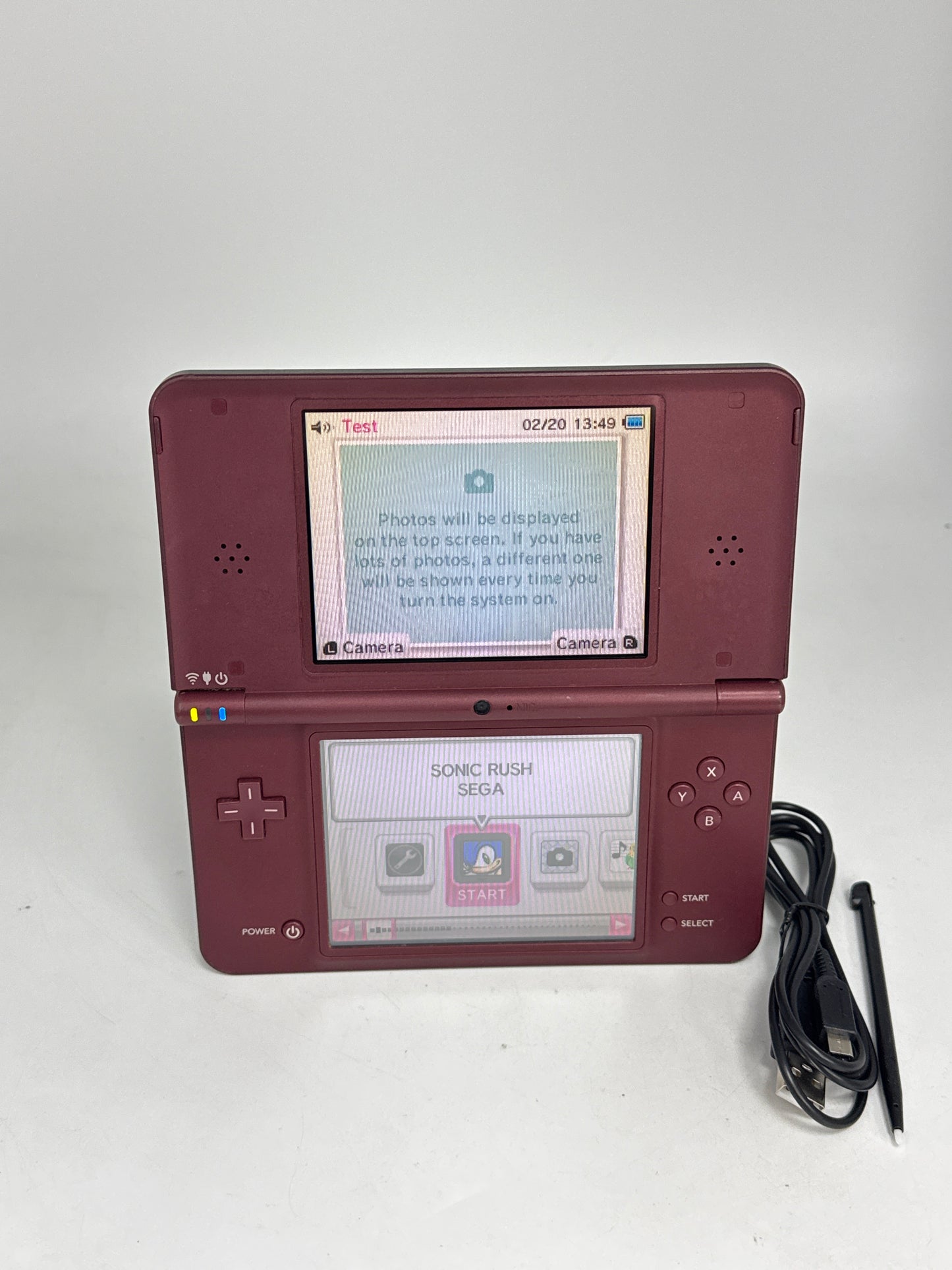 Nintendo DSi LL UTL-001(JPN) Wine Red Burgundy Console #409 w/ Stylus & Charger