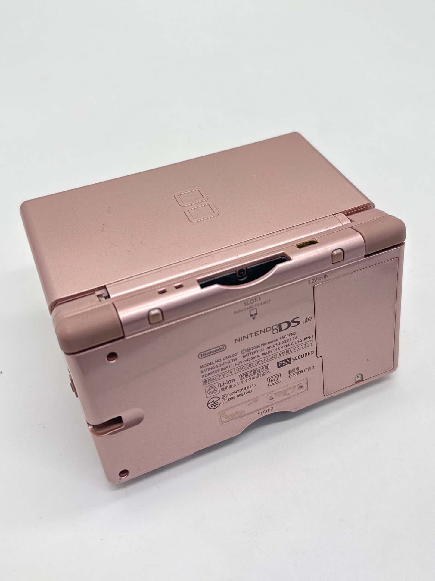 Nintendo DS Lite USG-001 Metallic Rose Console #49 Bad Hinge