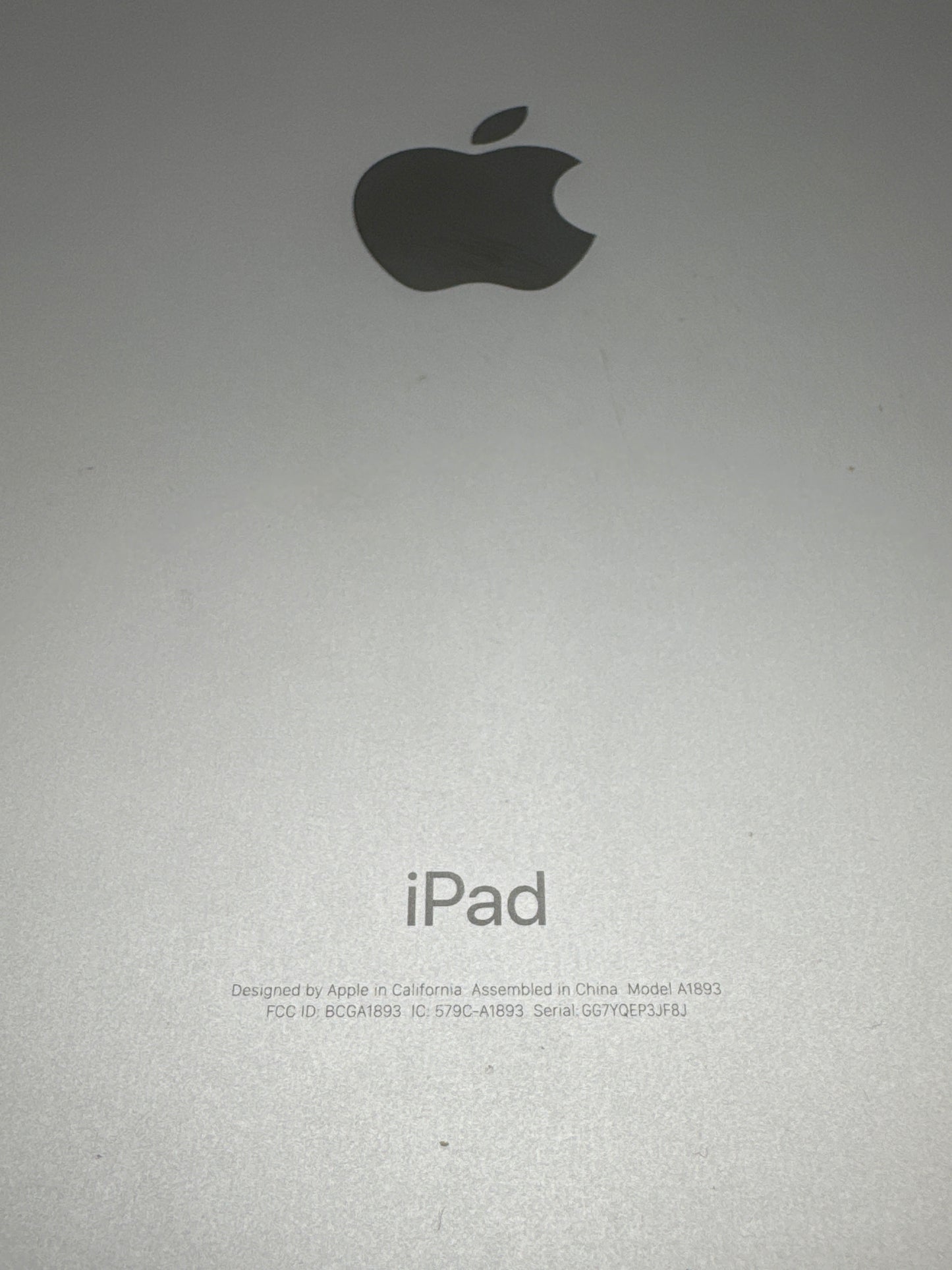 Apple iPad 6th Gen 9.7" A1893 Wi-Fi 32GB Space Gray Parts Only !READ