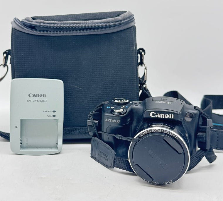 2012 Canon PowerShot SX500 IS 16MP 30x Zoom Black Digital Camera