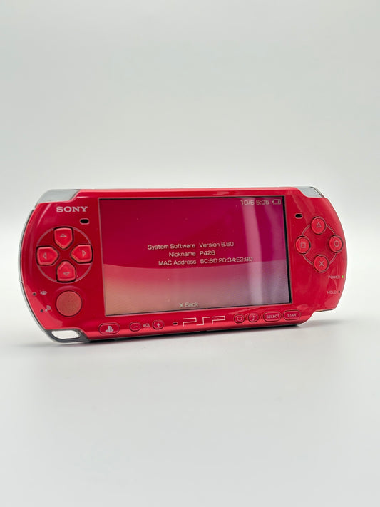 Sony PSP-3000 Red Console #200 w/1200 mAh Battery
