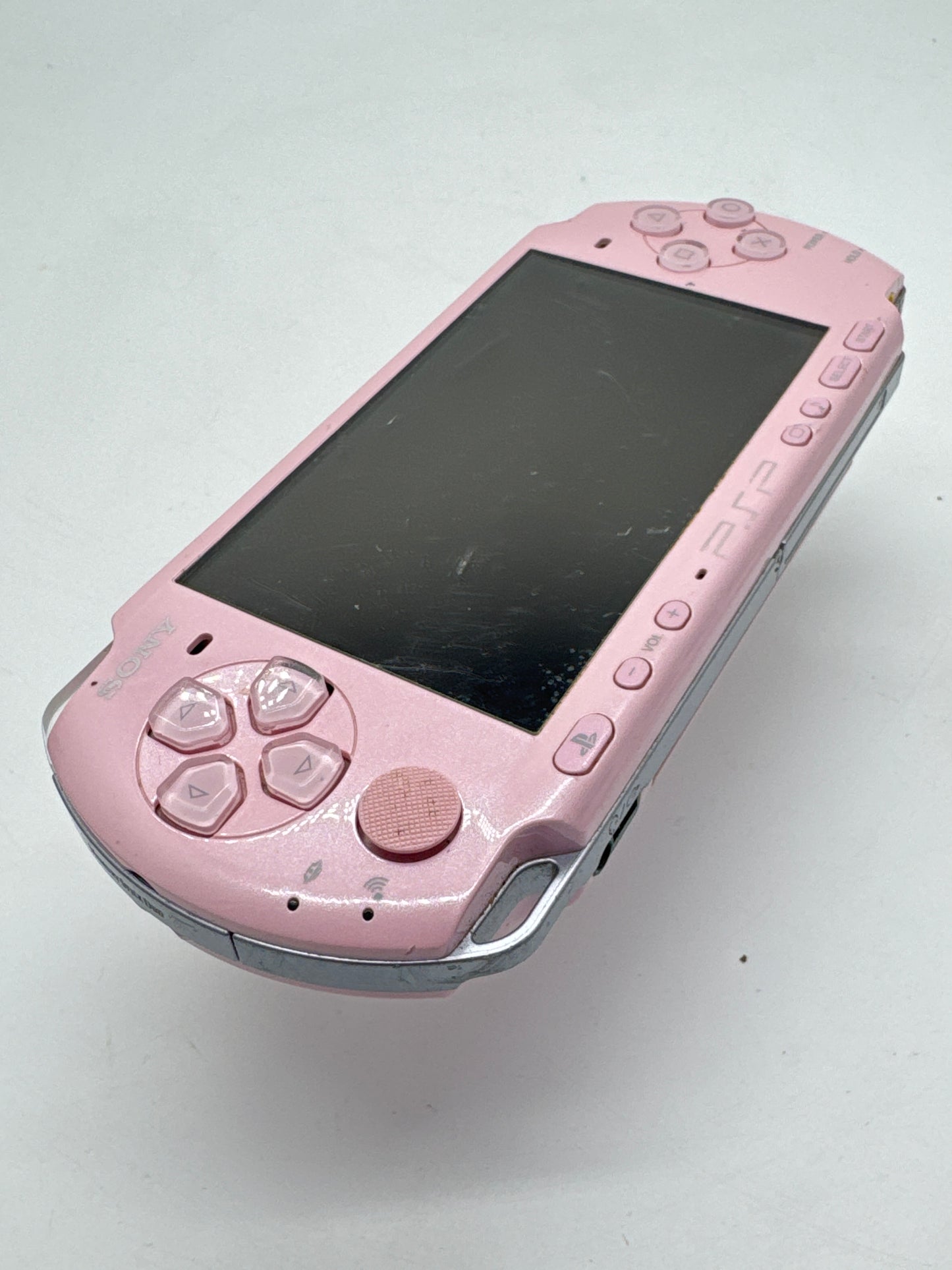 Sony PSP-3000 Pink Console #257 No Battery or Lid No Charger BAD DISPLAY AS IS